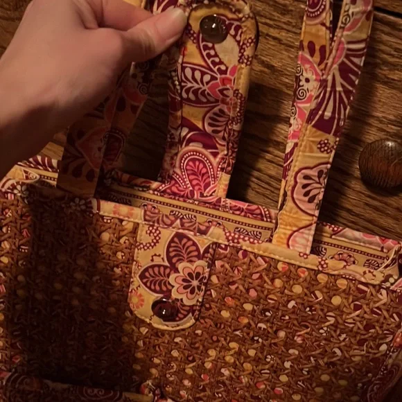 RARE EUC Vera Bradley wicker purse - Picture 5 of 16